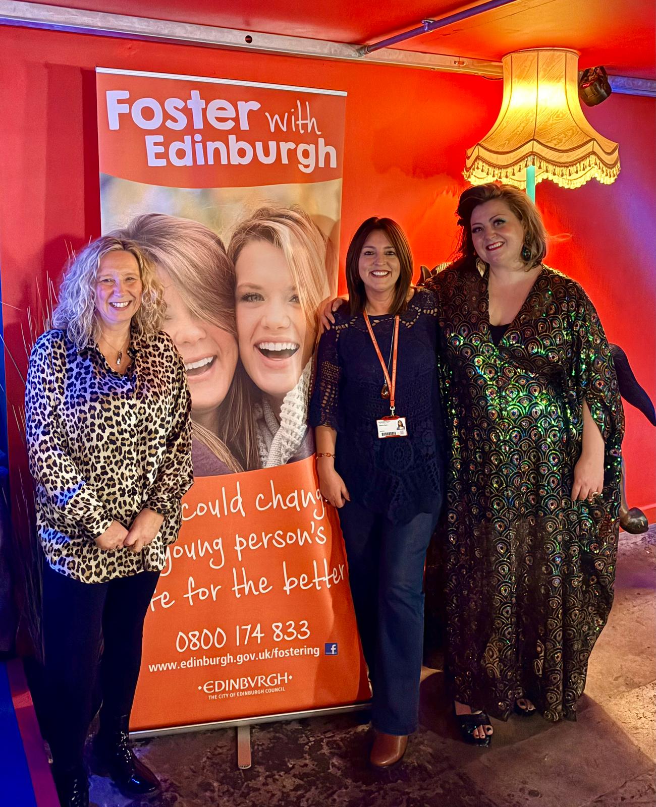 Foster team with Kiri at her comedy show